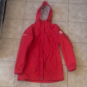 Gently Used Columbia Manchester United Women’s Red Rain Jacket